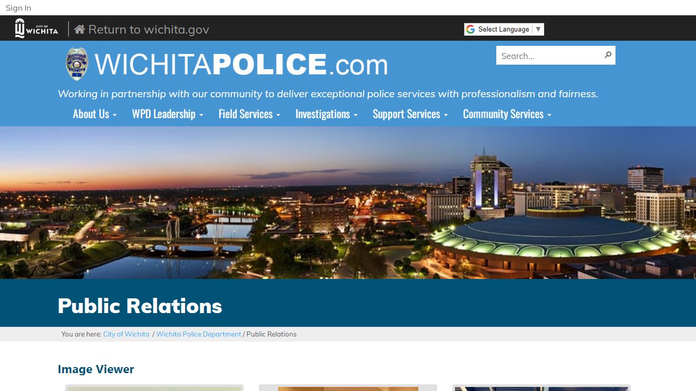 Wichita Police Department Public Relations - Wichita, Kansas